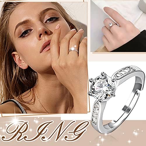 2023. novi ženski prstenovi od pozlaćenog bakra s cirkonom modni prstenovi za nakit okruglog reza 9 prsten za kćer