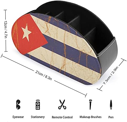 Kuba zastava na zgužvanom papiru držač daljinskog upravljača Caddy Storage Box Organizator za TV Remotes Office Supplies