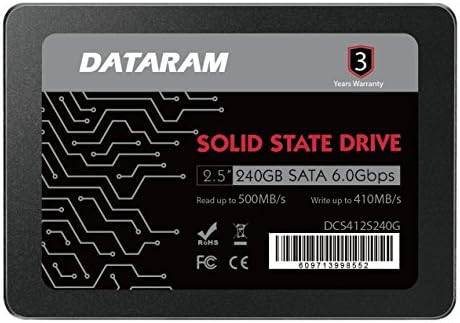 Dataram 240 GB 2,5 SSD pogon Solid State Drive kompatibilan s BioStar Racing B150et3