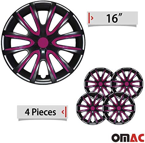 OMAC 16 -inčni hubcaps za Chevrolet Suburban Black i Violet 4 PCS. Poklopac naplataka na kotači