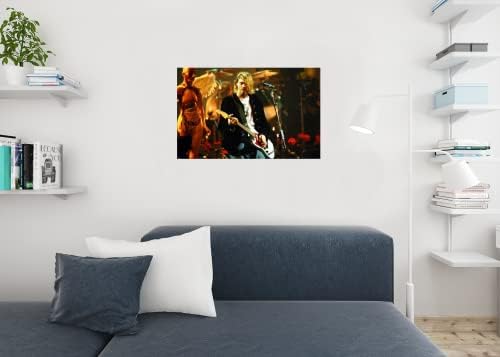Pyramid America Kurt Cobain gitara solo live svirajući glasnogovornik gitare generacija rock glazba cool wall dekor art print plakat