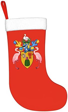 CUTEDWARF Nacionalni amblem Turksa i Kaicos Otoka Božićna čarapa Xmas Decoration Classic 18 inča kamin viseća čarapa