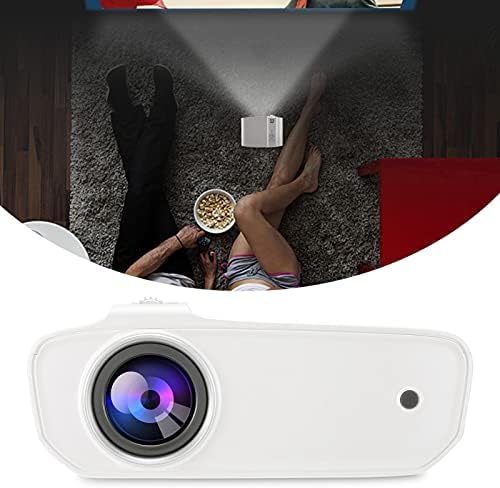 Mini projektor, Full HD 1080P LED prijenosni biser bijeli kućni ured za projekciju, profesionalni projektor, projektor kućnog kina,
