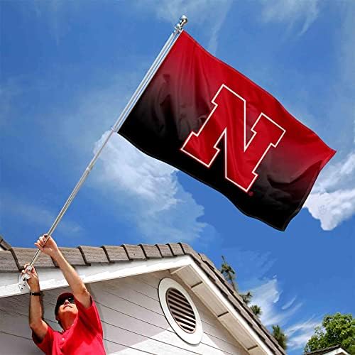 Nebraska Cornhuskers zastava s dva tona gradijenta