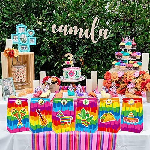 Moaxmoa meksička fiesta torbe za bombone zabave favorita goodie poslastica poklon torba cinco de mayo tematski rođendanske torbe za