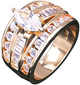 Zaručnički prsten s umetkom Modni popularni ženski cirkon nakit bakreni poklon prstenovi odgovarajući prstenovi za parove
