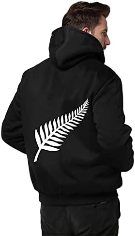Novozelandska majica s maorskom papratom za muškarce kaput s kapuljačom s kapuljačom s debelim patentnim zatvaračem zimska topla