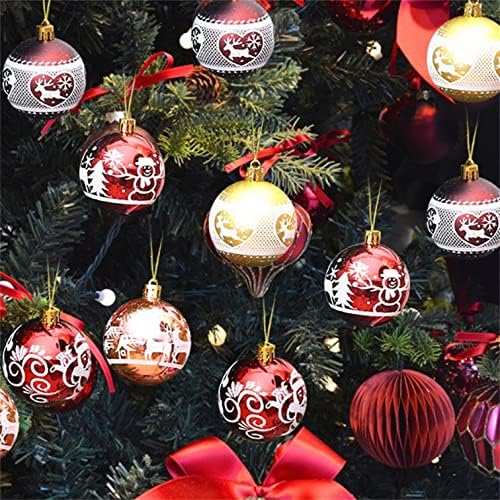 9pcs otporan na božićne kugle ukrase ukrasne božićne kuglice Baubles Set s punjenim osjetljivim ukrasima