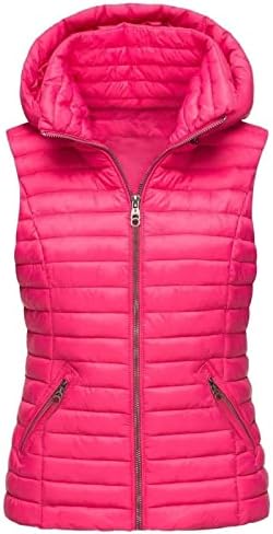 Osmual ženski zimski kaputi šerpa prsluk zimski prsluk lagana topla kaputa s kapuljačom s kapuljačom x-velika ružičasta ružičasta