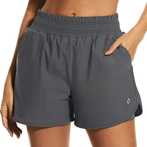 HodoSports Women 2 u 1 atletskim kratkim hlačama s džepovima s patentnim zatvaračem Brzi suhi trening Sports Sports Shorts