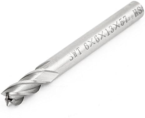 Aexit 6 mm promjera usmjerivača usmjerivača SHANK 13 mm dubina rezanja 4 Flaute Edge Edge tretman i žljebovi komadići narežani rezač