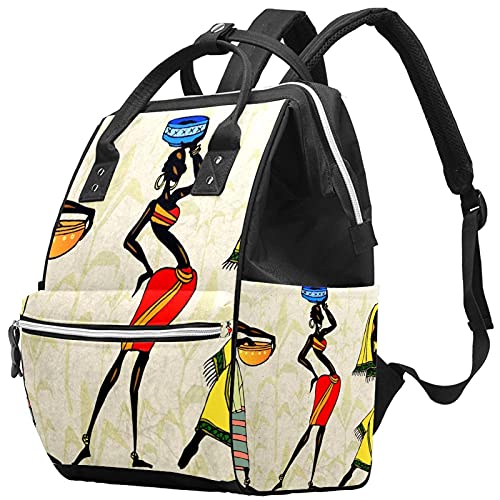 Ženski etički afrički ljudi kolaž pelene torbe torbe mame ruksak veliki kapacitet pelena torbe za njegu za njegu bebe