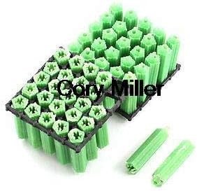 Zeleni plastični zidni vijci za pričvršćivanje zidnih sidrišta utikači 7x25 mm