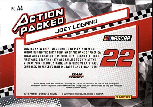 2019. Donruss Action Paked 4 Joey Logano Shell-Pennzoil/Team Penske/Ford Racing Trading Card