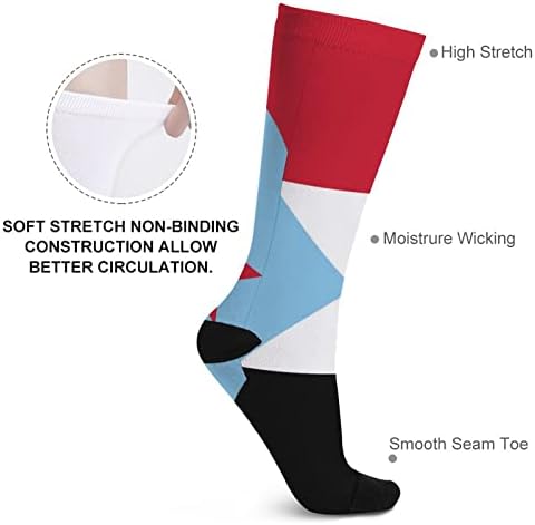 Visoke čarape koje odgovaraju zastavi Južnog Jemena modne sportske tople čarape za muškarce i žene