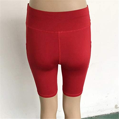 ; Ženske sportske kratke hlače visokog struka, rastezljive ženske joga hlače, tajice za šivanje džepova, vruće hlače