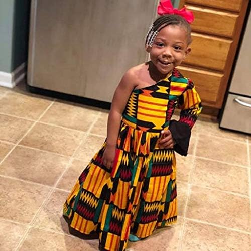 Dječja afrička zabava nagnute dječje Dashiki djevojke Toddler haljina odjeća za rame za djevojčice i suknje zimske haljine za djevojke