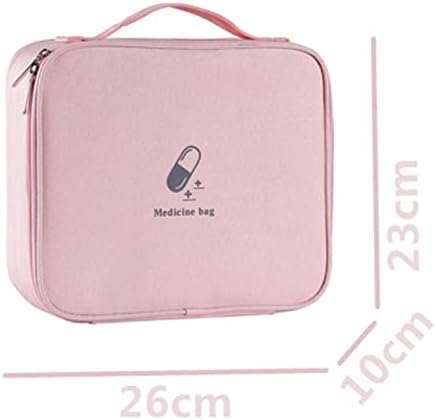 Linsiter Velika torba za prvu pomoć prazna, prijenosna torba za putničke tablete Double Boottersaper Torba s ručicom za obitelj na