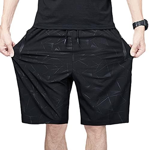YMOSRH muške kratke hlače Summer ledena svilena svilena elastična elastična sportska sloboda plus veličine plaže kratke hlače