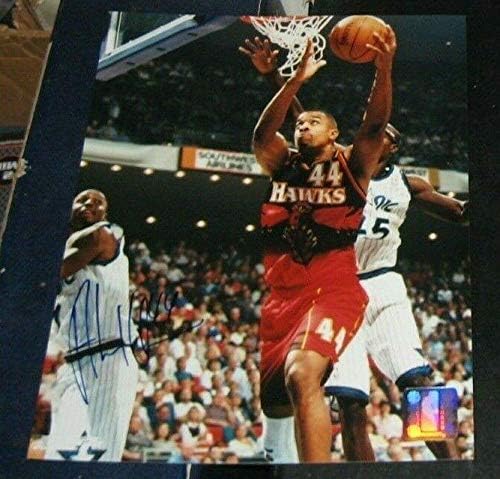 Alan Henderson Atlanta Hawks potpisao je autogramiranu foto datoteku 8x10 CoA Indiana - Autografirane NBA fotografije