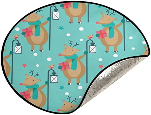 J Joysay božićni jeleni fenjer božićno Dana zahvalnosti stablo stablo vodootporna zaštita od kata za Novoween prostirka za novogodišnje