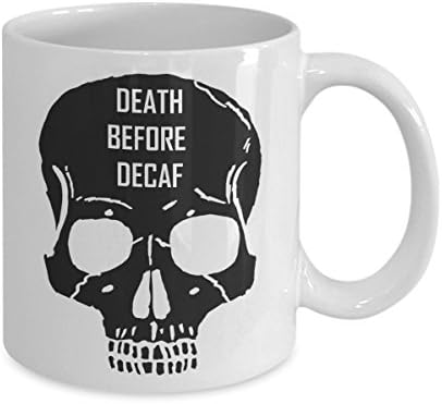 Smrt prije šalice za kavu - smiješna poklon za kofein lubanje
