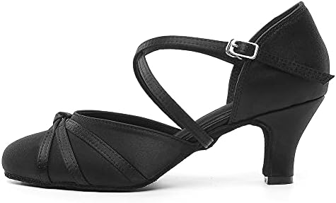 Tinrymx Žene Latino plesne cipele Zatvoreni nožni prst Salsa Tango Performans Plealne Plesne cipele, Model-YCL117/L189