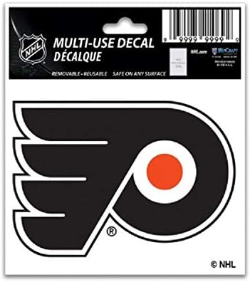 Wincraft NHL Philadelphia Flyers Decal3x4 Multi korišteni naljepnica, boje tima, jedna veličina