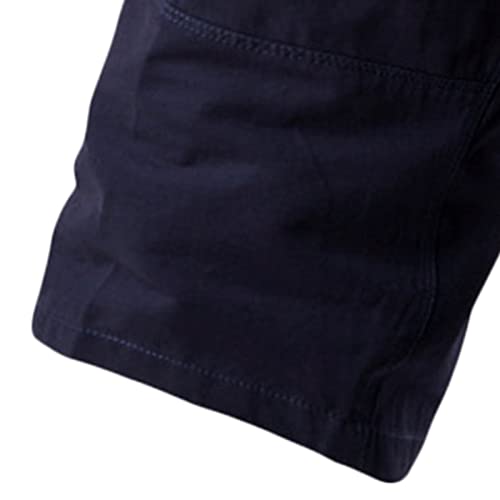 MAIYIFU-GJ Muški opušteni fit vanjski kratke hlače Lagane ležerne planinarske teret kratke hlače retro ravna noga Čvrsta ljetna kratka